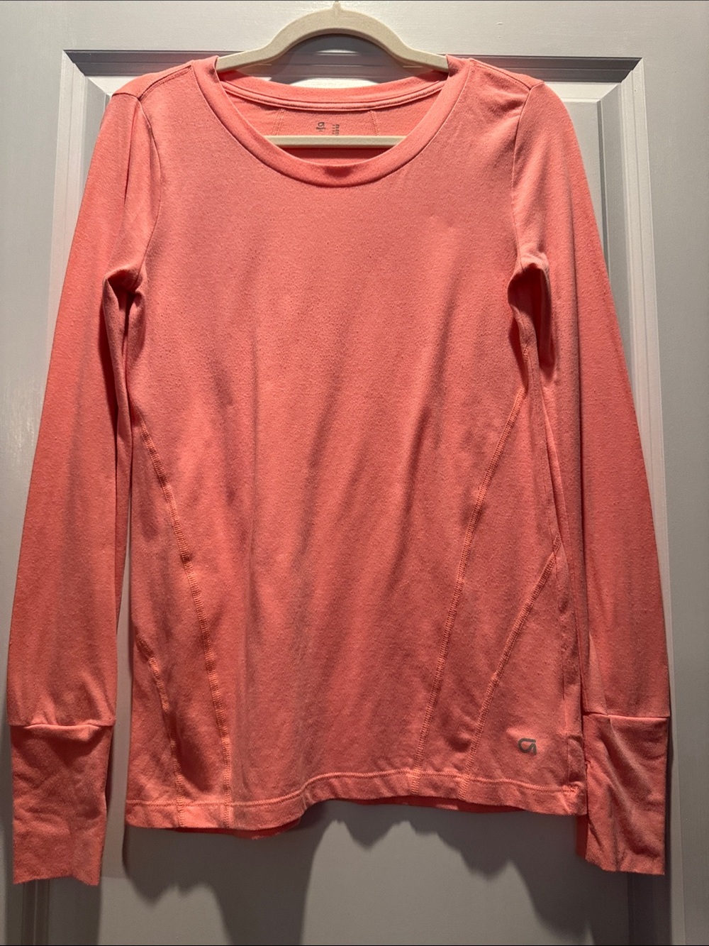 GAP Coral Pink Long-Sleeve Performance Tee